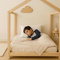 Travesseiro Infantil Mini Cama Soninho Hipercal 200 Fios 40x50cm Silicone Hipoalergênico Macio