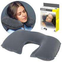 Travesseiro Inflável de Viagem Confortável Vinil Aveludado Avenli Travesseiro Inflável de Viagem Confortável Vinil Aveludado Avenli