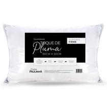 Travesseiro King 90x50 Firme Toque De Pluma Percal 180 Fios Extra Macio Fofo Avulso