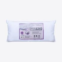 Travesseiro King Fibra Siliconada Percal 180 Fios 50x90cm