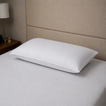 Travesseiro King Size 50x90cm Micropercal 200 Fios Fibra Siliconada Conforto Macio