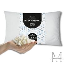 Travesseiro Látex Basic Perfil Alto - Malha 100% Poliéster - Flocos de Látex - Conforto Térmico