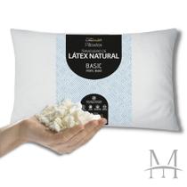 Travesseiro Látex Basic Perfil Baixo 45x65cm - Flocos de Látex - Ideal para Dormir - Madrigal Enxovais