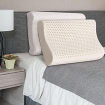 Travesseiro Látex Natural Conforto e Saúde Ortopédico Coluna Cervical LTX Sleep