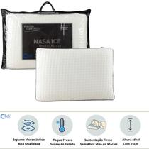 Travesseiro Master Comfort Nasa Ice Espuma Viscoelástica Alta Qualidade Sensação Gelada Confortável