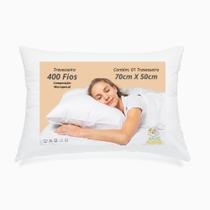 Travesseiro Micro Percal Antialérgico Dormir Confort 70x50 Extra Macio 400 Fios