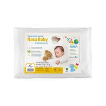 Travesseiro NASA Baby Antissufocante Infantil Percal 180 Fios Antiácaros 30x40cm - Fibrasca - Branco