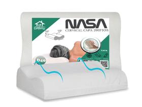 Travesseiro Nasa Cervical Ortopédico Capa 200 Fios Repelente a Líquido - Lar Conforto