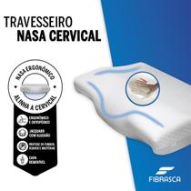Travesseiro Nasa Cervical Ortopédico Confortável Ergonômico Fibrasca Cor Branco Travesseiro Nasa Cervical Ortopédico Confortável Ergonômico Fibrasca Cor Branco