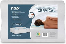 Travesseiro Nasa Cervical Ortopédico Hipoalergênico Para Quem Dorme de Lado 48cm x 66cm Nap