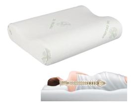 Travesseiro Nasa Cervical Ortopédico Viscoelástico Com Fibra de Bambu Sleep 51cm x 34cm - Relaxmedic Dr Coluna