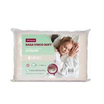 Travesseiro Nasa Espuma Viscoelástica Médio Orthocrin Visco Soft 48x68x12 Tecido Antialérgico Respirável Toque Macio