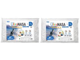 Travesseiro Nasa Fibrasca de Cabeça Viscoelástico - Dupla Face Ultra 2 Unidades