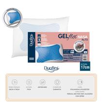 Travesseiro Nasa Gelflex alto Duoflex - Conforto da Espuma Viscoelástica e Frescor do Gel - Toque Macio