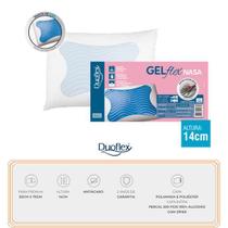 Travesseiro Nasa Gelflex Baixo Duoflex - Conforto da Espuma Nasa e Frescor do Gel - Mantem geladinho