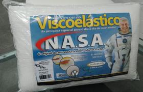 Travesseiro NASA marcbrayan ,viscoelastico com zíper medio 45cmx65cmx14cm o mais confortável..