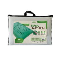 Travesseiro Nasa Natural Refrescante Algodão Ecológico Macio E Suporte Alto Viscoelástico 50x70x13cm