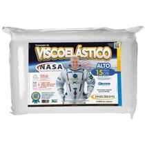 Travesseiro Nasa Original 15cm Macio Viscoelástico Hipoalergênico Médio