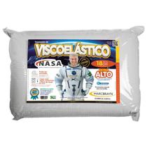 Travesseiro Nasa Original 18cm Macio Viscoelástico Hipoalergênico Alto
