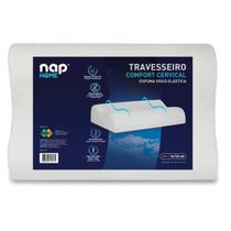 Travesseiro Nasa Ortopédico Cervical Comfort c/ Capa Ziper - Conforto e Suporte para Dormir Melhor