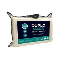 Travesseiro Nasa Poliuretano 45x65 cm Duoflex Duplo Nasa 2 Peças