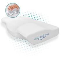 Travesseiro Nasa Premium Cervical Ortopédico Ergonômico Anatômico Viscoelástico D40 Viva Conforto