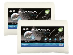 Travesseiro Nasa-X Kit 2 Alto Capa 100% Algodão Antiácaros - Duoflex