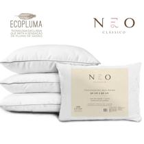 Travesseiro Neo Prime 233 Fios Ecopluma 100% Algodão 50x90cm - Camesa