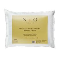 Travesseiro Neo Prime Luxor Camesa - Toque de Plumas - Confortável - Antialérgico -Tecido 100% Algodão Percal 233 Fios