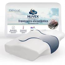 Travesseiro NUVEX Viscoelástico Cervical Anatômico Macio Ortopédico Antiácaro Travesseiro NUVEX Viscoelástico Cervical Anatômico Macio Ortopédico Antiácaro