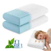 Travesseiro OLIXIS de Espuma Viscoelástica com Gel Refrescante 2 UN 61x41x12 cm Travesseiro OLIXIS de Espuma Viscoelástica com Gel Refrescante 2 UN 61x41x12 cm