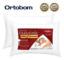 Travesseiro Ortobom Anti Alérgico Casadinho Kit com 2 Cor Branco