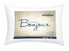 Travesseiro Ortobom Bonjour tradicional 70cm cor branco