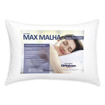 Travesseiro Ortobom Max Malha Fibra + Tecido Algodão Branco