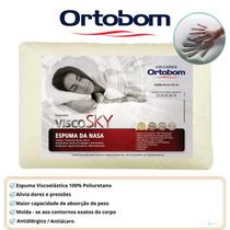 Travesseiro Ortobom Visco Sky - Espuma Nasa - Confortável - Resistente e Durável