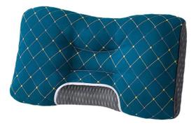 Travesseiro Ortopédica Fino Cervical Ultra Relaxante Macio Azul Travesseiro Ortopédica Fino Cervical Ultra Relaxante Macio Azul