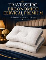 Travesseiro Ortopédico Cervical Branco Alivio Dores Coluna Postura Ergonômico Almofada Macio