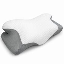 Travesseiro Ortopédico Cervical para Alívio da dor no Pescoço Ergonômico de Espuma Viscoelástica Inodoro Travesseiro Para Dormir de Costas e de Lado Travesseiro Ortopédico Cervical para Alívio da dor no Pescoço Ergonômico de Espuma Viscoelástica Inodoro Travesseiro Para Dormir de Costas e de Lado