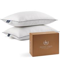 Travesseiro Pacific Coast Queen Size, conjunto de 2 penas e plumas de ganso Travesseiro Pacific Coast Queen Size, conjunto de 2 penas e plumas de ganso