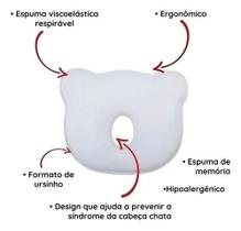 Travesseiro Para Bebê Anatômico Urso Conforto Travesseiro Para Bebê Anatômico Urso Conforto