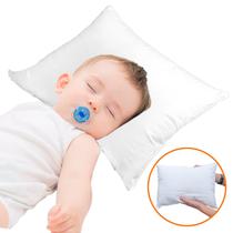 Travesseiro para Bebe Infantil Soninho Leve Macio Forro 100% Algodão Hipoalérgico Proteção Poliéster Siliconado 30x40 cm - Trisoft