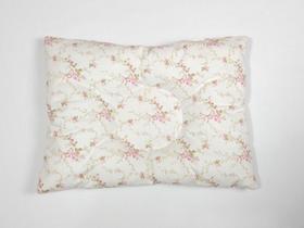 Travesseiro para berço ou carrinho bebê Menina Floral Rosa Novissimo 100% algodao