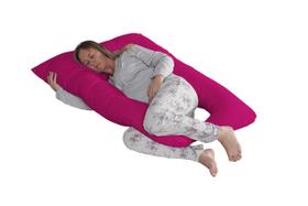Travesseiro Para Gestante Com Fronha Zíper Super Confortável Grávida - Pink