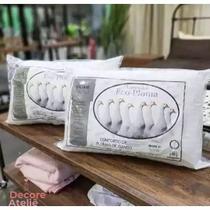 Travesseiro Penas e Plumas de Ganso Antialérgico 70cm X 50cm Antimofo Sintético Super Mácio