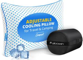 Travesseiro Pequeno Ajustável de Espuma Viscoelástica para Resfriamento para Viagem, Camping e Avião Travesseiro Pequeno Ajustável de Espuma Viscoelástica para Resfriamento para Viagem, Camping e Avião