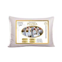 Travesseiro Pluma De Ganso Sintética 50x70 Antialérgico Branco
