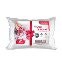 Travesseiro Plumax Toque De Rosas Lavável - Fibrasca