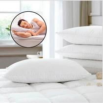 Travesseiro Poliéster 65x45 cm Suporte Médio Antiácaro Para Fronha Tradicional Básico Para Dormir