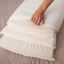 Travesseiro Premium Adaptive 50x70cm 3 Camadas Viscoelástica Látex Hipersoft Travesseiro Premium Adaptive 50x70cm 3 Camadas Viscoelástica Látex Hipersoft