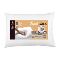 Travesseiro Real Látex Alto Duoflex Branco Para fronha 50cmx70cm Espuma 100% látex